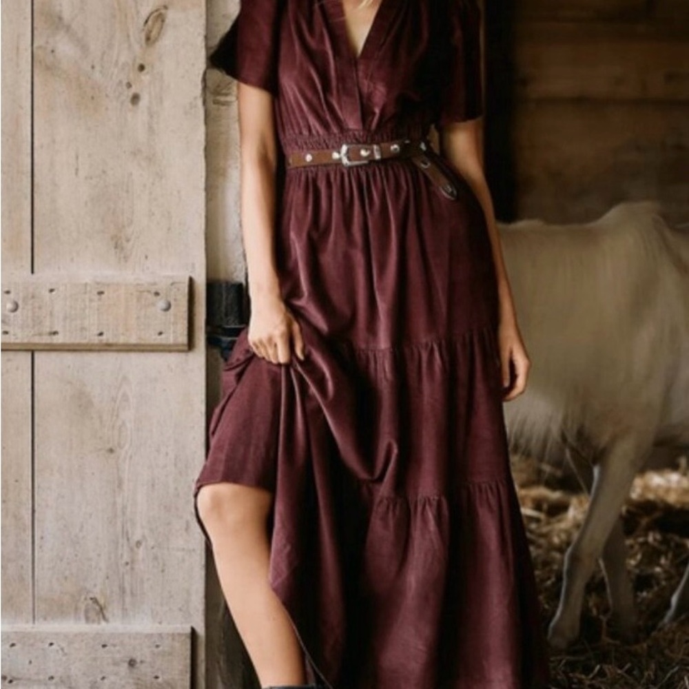 SOLD OUT! Somerset Beet Maxi Dress corduroy NWT XXS